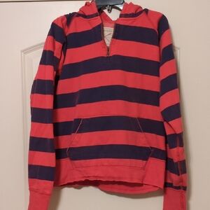 Striped Red and Blue Women's Hoodie